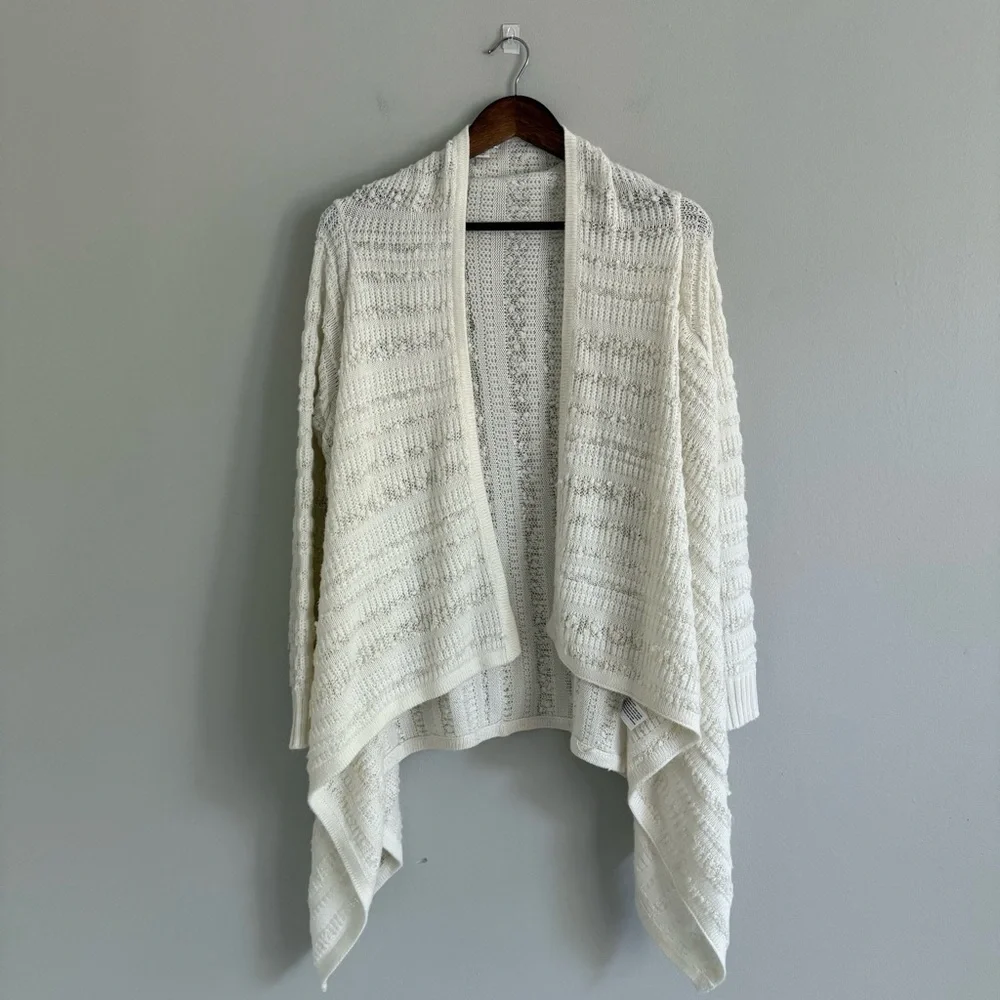 Xhilaration Women's Cream Cardigan Sweater - Picture 3 of 8